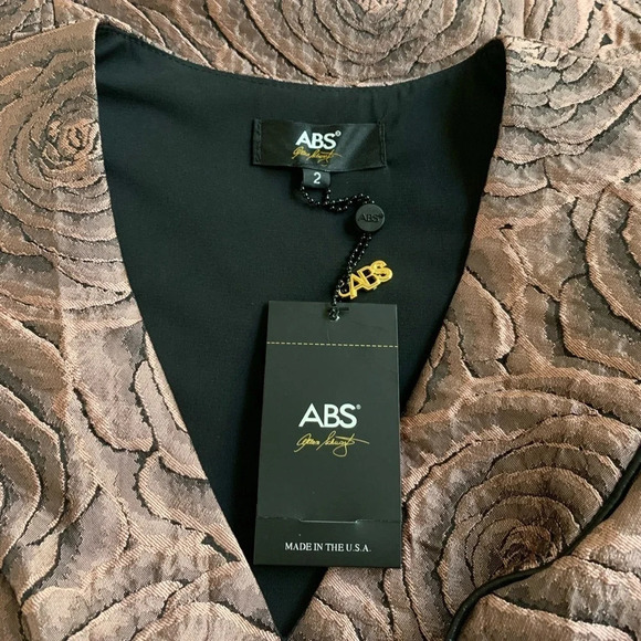 ABS Allen Schwartz Pink Ruffle hem Dress  , 2 - Picture 4 of 13